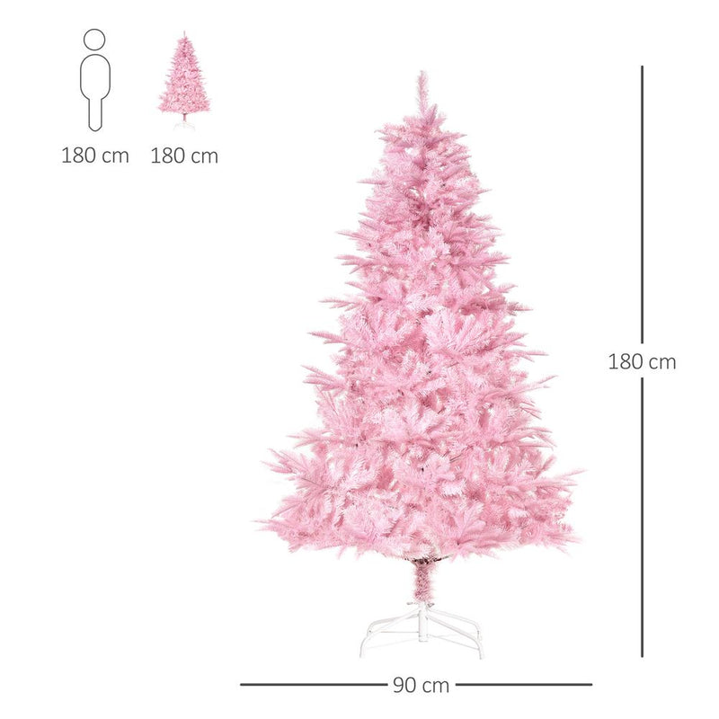 6FT Artificial Christmas Tree Holiday Xmas Automatic Open for Home Party Pink