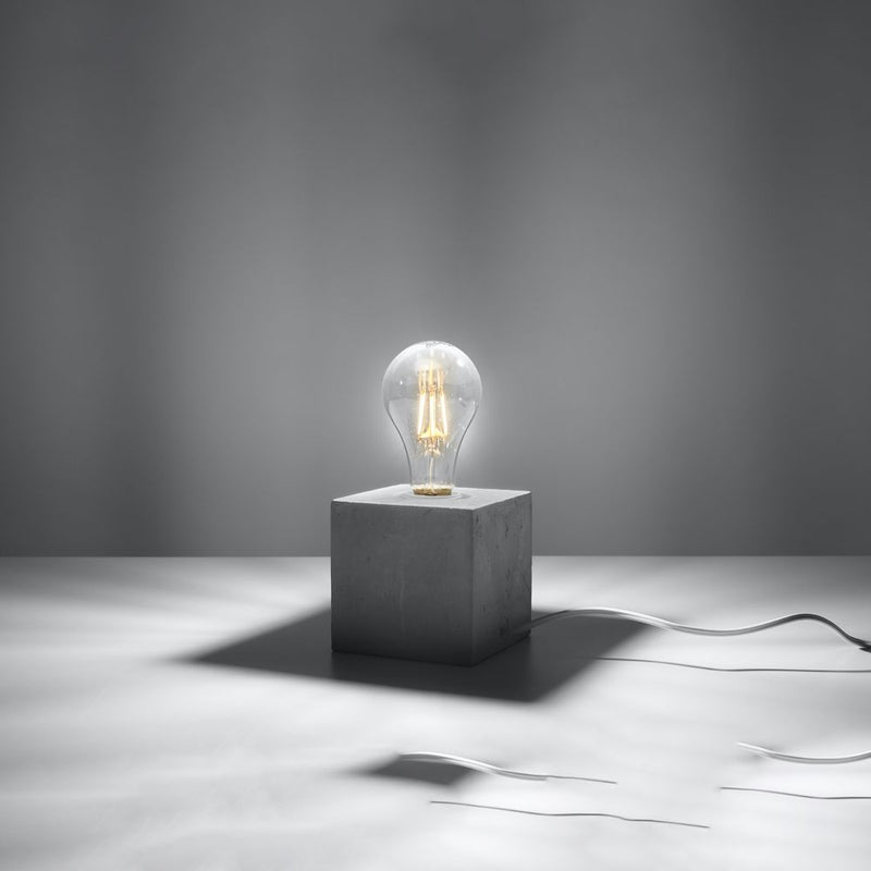 Industrial Concrete Desk Lamp - High-Quality E27 Light