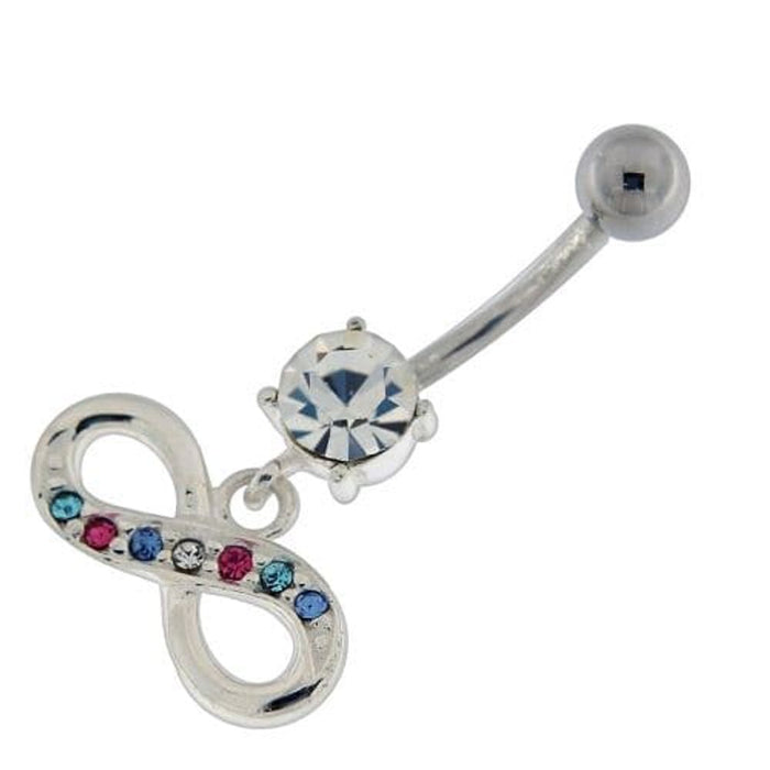 Jeweled Infinity Navel Belly Button Piercing