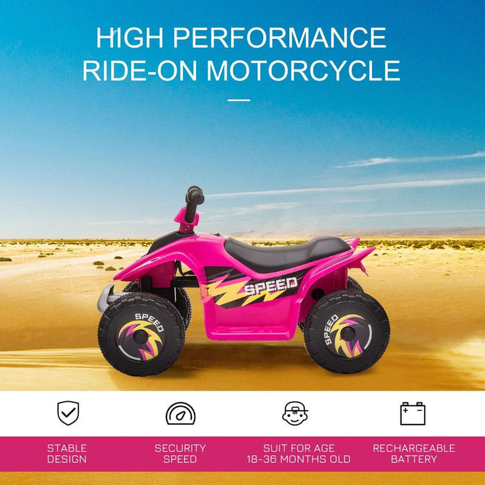 Premium 6V Kids Electric Ride on Car - Big Wheels, 18-36 Months, Toddlers Pink