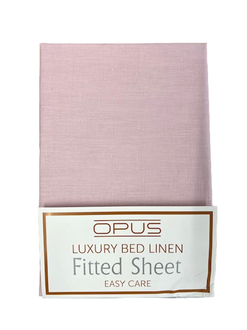Opus Polycotton Bedding - Easy care, pink, silver, grey, navy, white, fitted & flat sheets, pillowcase pairs.