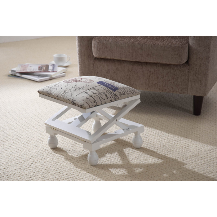 Premium White Footstool - 3 Positions