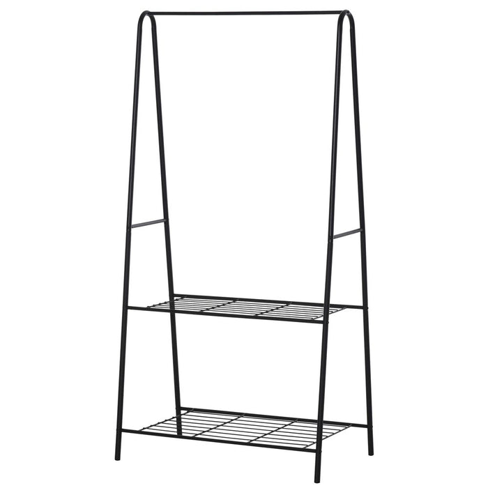 Clothes Rack, 2-Tier, A Shaped, Steel-Black