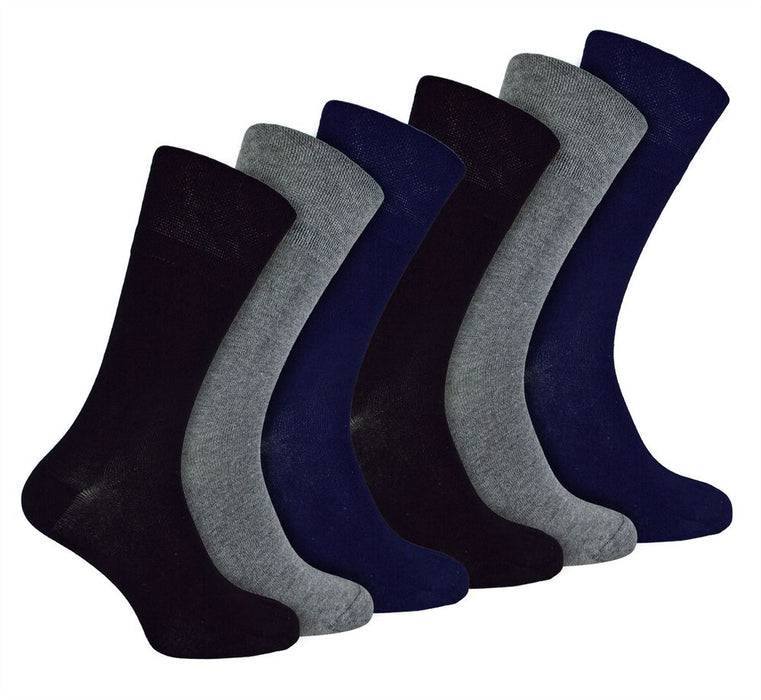 IOMI Footnurse - Mens 6 Pair Bamboo Non Elastic Socks