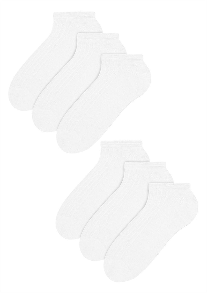 Men's 6 Pair Value Pack 100% Ankle Cotton Socks by Steven