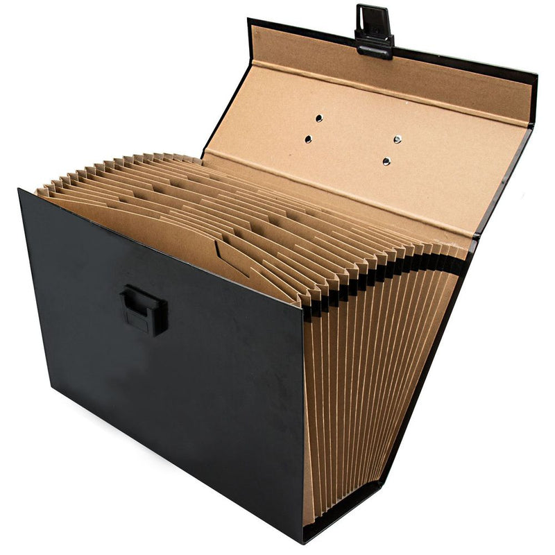 ATTA Black Expanding File 19 Pockets Carry Case