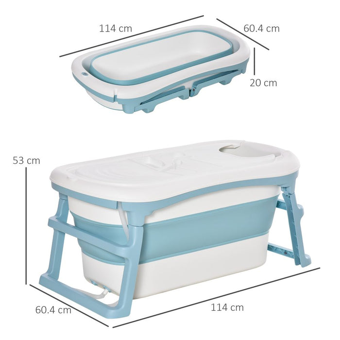 Foldable Bathtub Kids Bath Tub with Lid Large Bathtubs for 1 - 12 Years