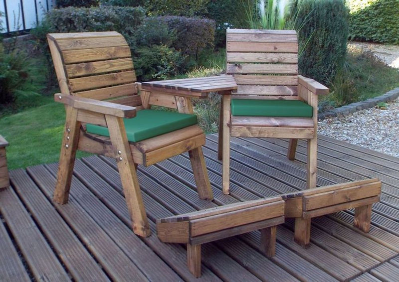 Premium Deluxe Lounger Set - Angled Center Tray, Footstalls - High-Quality, Hand-Finished, Sustainable Wood