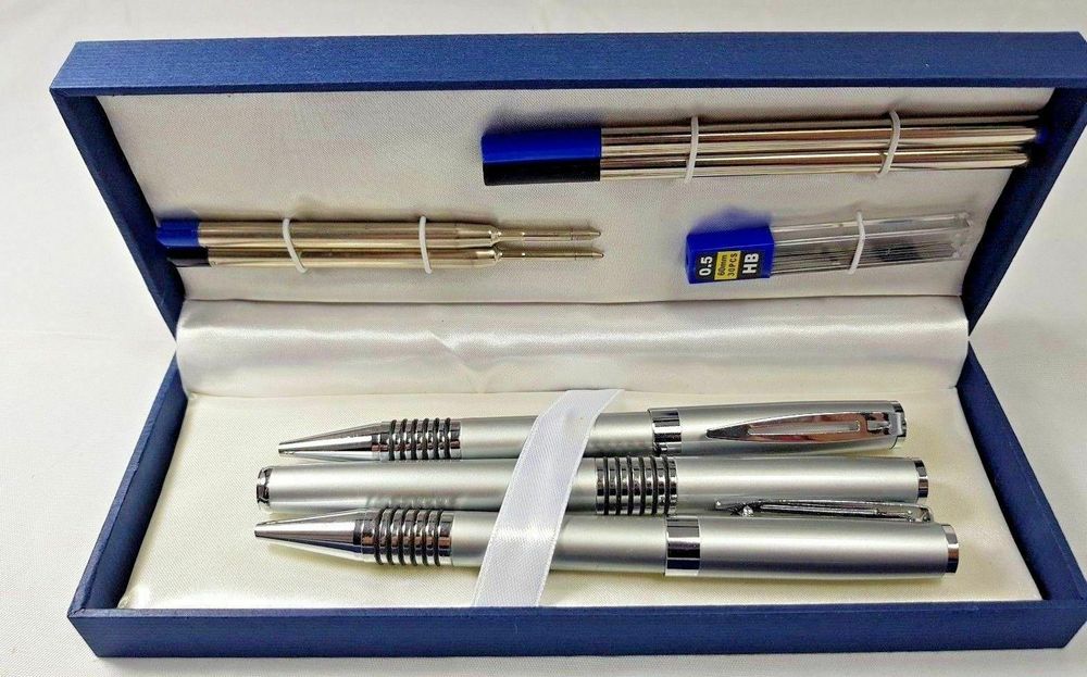 High-Quality DSL 8pc Pen & Pencil Set w/ Refills - Perfect for Professionals!