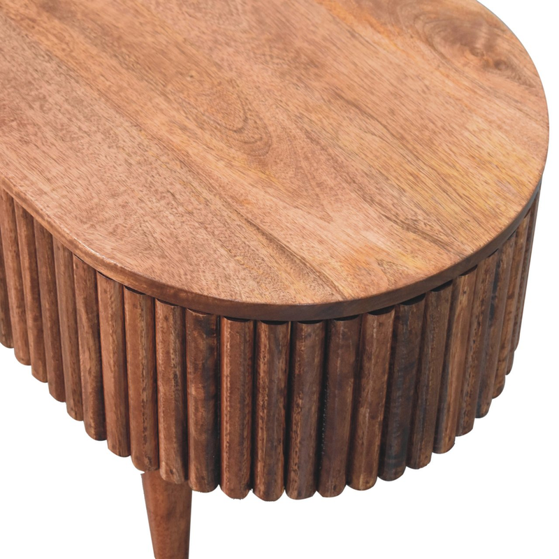 Artisan Furniture Solid Wood Honey Caramel Mokka Coffee Table, Storage Box, Brown