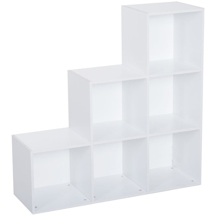 Premium White Storage Cabinet: 6 Cubes, Closet Organiser, 3-Tier Shelf