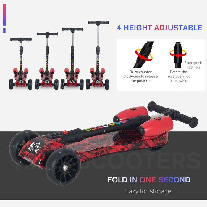 Ultimate E-Scooter for Kids: Light, Music, Water Spray, 3-6 Yrs, Red