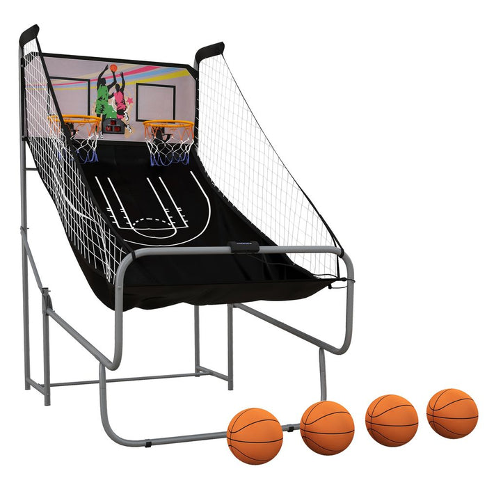 Basketball Arcade Game with Double Hoops, Electronic Scorer - Endless Fun for All Ages!