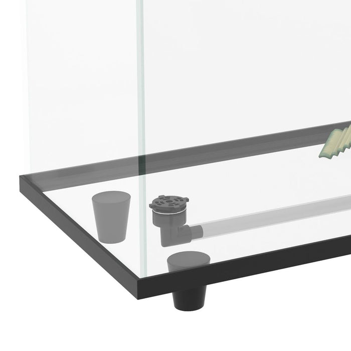 PawHut Turtle Tank 28L Glass Turtle Aquarium w/ Easy-Drain 45 x 25 x 29cm