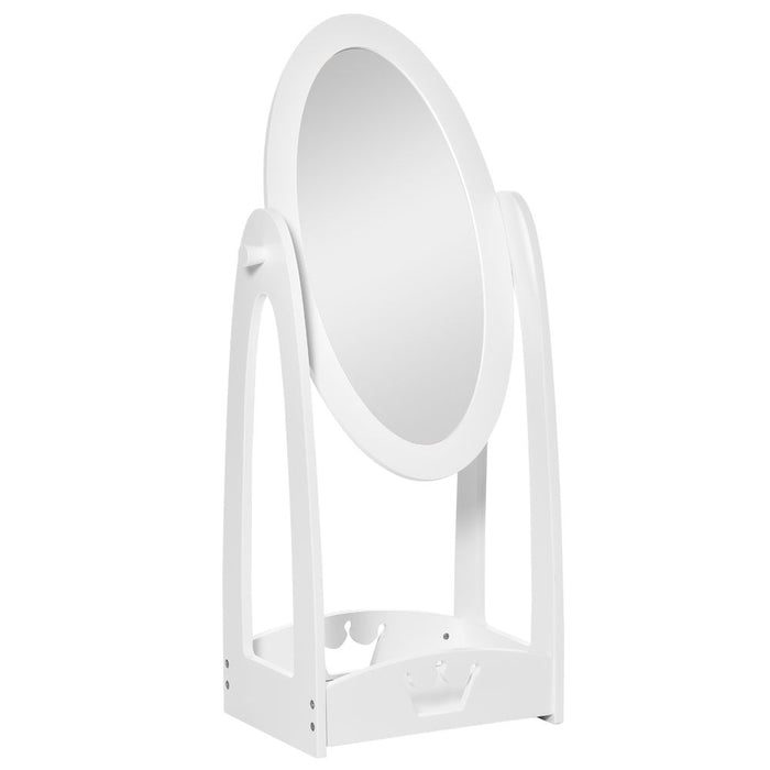 Enchanting Crown Dressing Mirror with Storage for Kids (3-8 years) - Free Standing, Rotatable, Safe & Durable