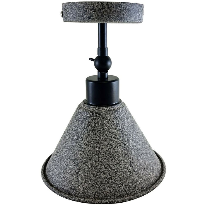 Retro Industrial  Stone Effect Ceiling Flush Mount Light Metal Indoor Light