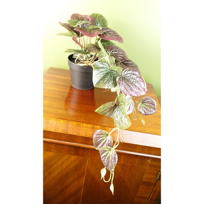 35cm Purple Potted Pothos Plant - Realistic Artificial Trailing Foliage