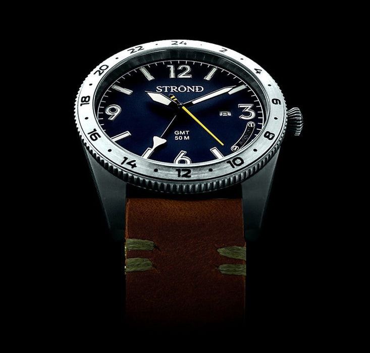 Strond SSC-101 24h GMT, Stainless Steel & Blue. Classic Styling. Limited Edition Watch