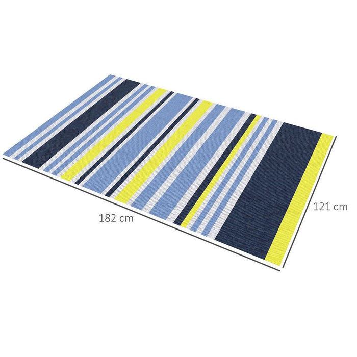 High-Quality Reversible Outdoor Rug for RV Camping Beach, 121 x 182 cm