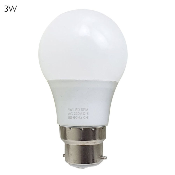 3W B22 Screw LED Light GLS bulbs, Energy Saving Edison  Cool White 6000K non dimmable lights