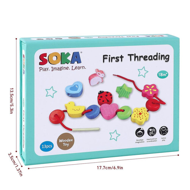 SOKA First Threading Set: Colorful Blocks for Learning & Fun