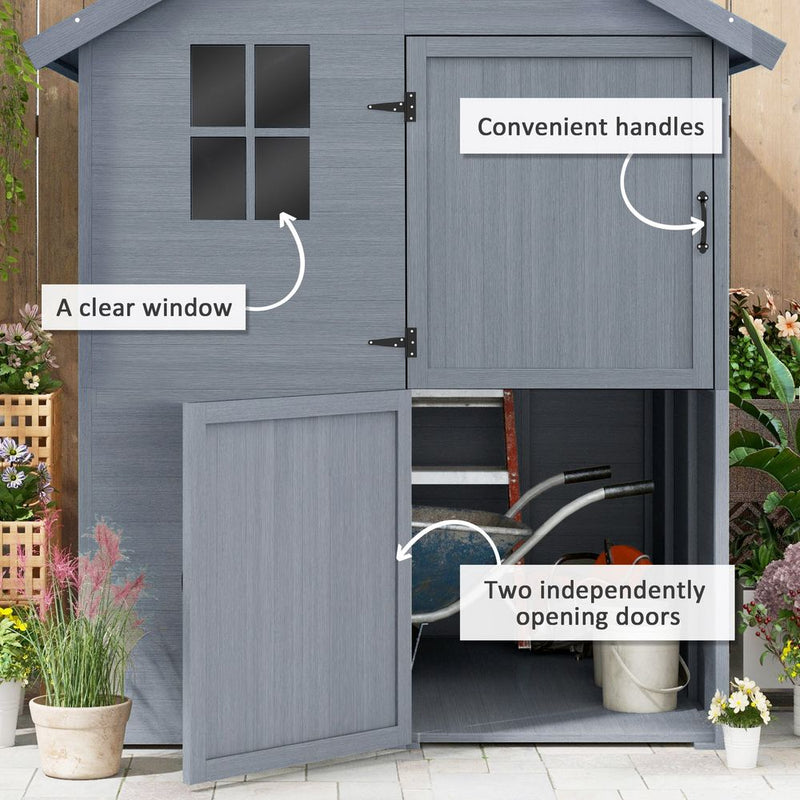 Premium Outsunny 6x6.5FT Wooden Shed | Outdoor Storage | Durable Material | Floor & Window