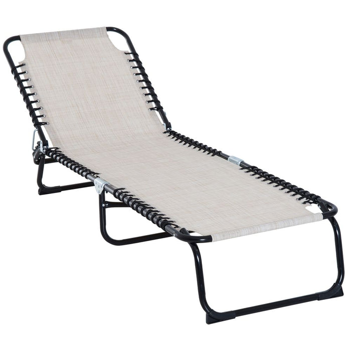 Premium Foldable Sun Lounger Chair - Adjustable & Portable for Beach, Patio, Poolside & Camping