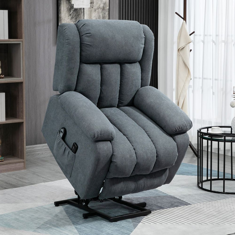 HOMCOM Heavy Duty Riser & Recliner Chair Lift - Dark Grey - for Elderly - Best Quality