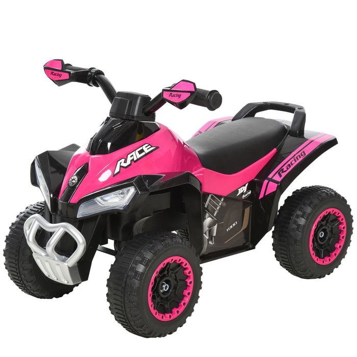 4 Wheel Quad Toddler Ride on Car Foot-to-Floor Sliding Walking Car HOMCOM Pink