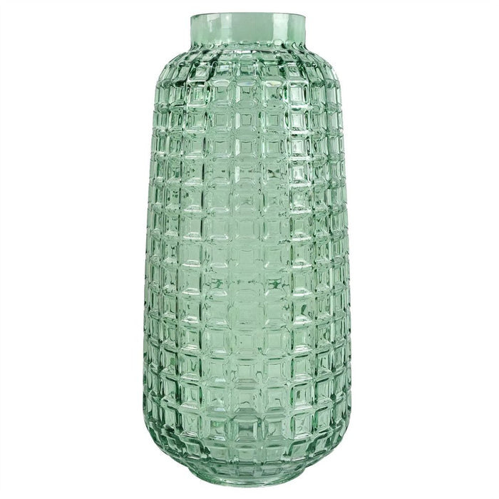 Premium 30cm Green Cube Glass Vase - Best Quality for Your Space!