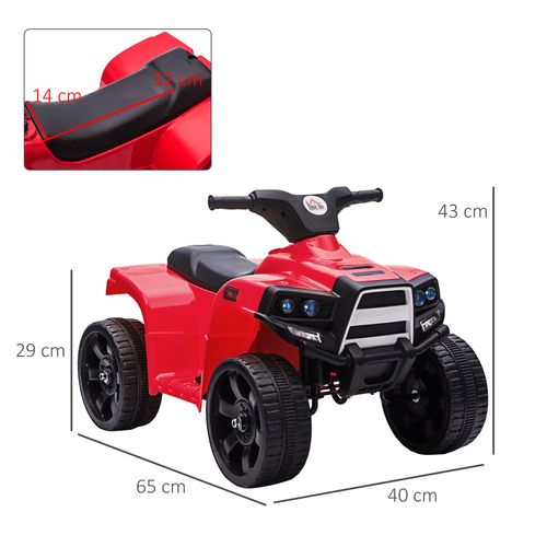 6 V Kids Ride on Cars Electric ATV for 18-36 months Toddlers Black䗧