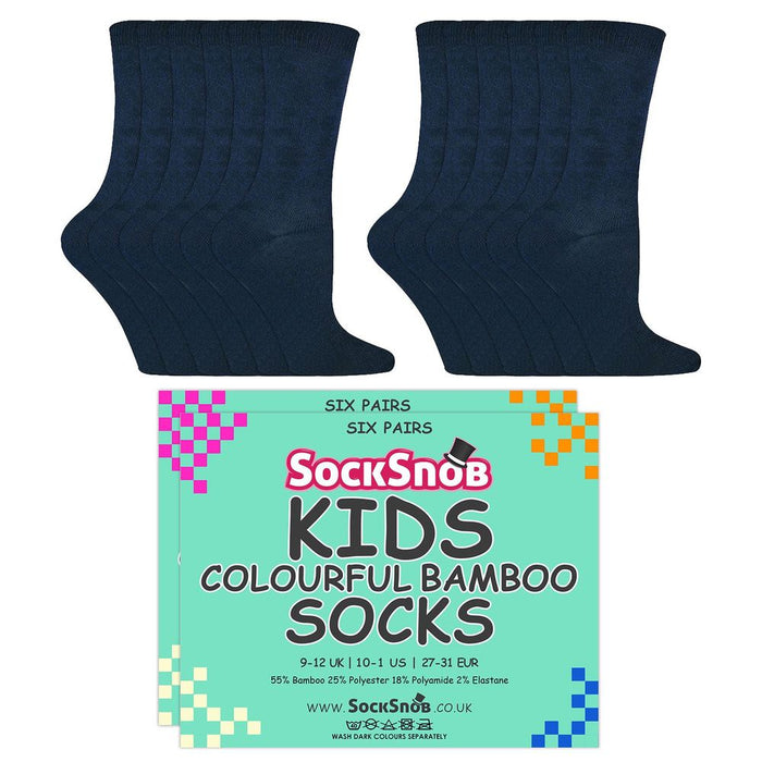 Sock Snob 12 Pair Value Pack Kids Bamboo Socks