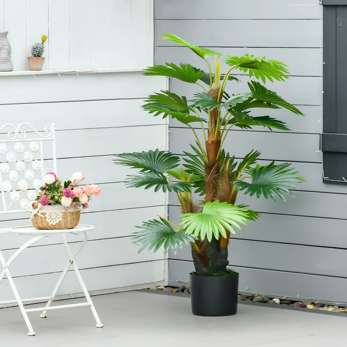 Realistic Artificial Palm Tree Plant - Indoor Outdoor Décor 135cm - High Quality