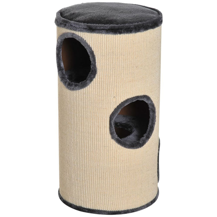 Premium Sisal Cat Scratching Barrel - Multi-Level Activity Center - High-Quality from Pawhut