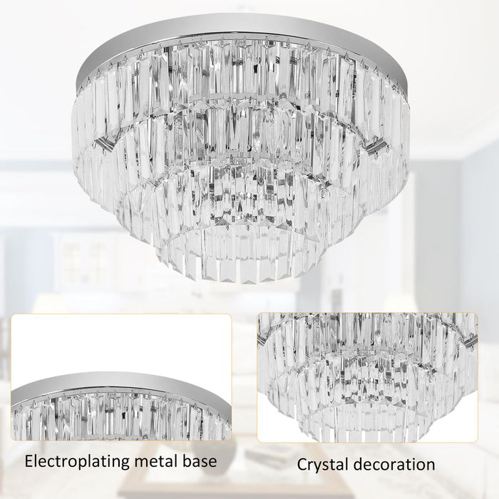 Premium Crystal Ceiling Lamp - 7 Lights, Elegant Chandelier - High-Quality Fixture for All Decor - Professional Seller