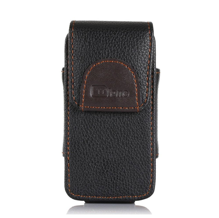 Premium Brown Faux Leather Holster Case (TTCL1) for TT100, TT200, TT300, TT750, TT850 Big Button Mobile - High Quality