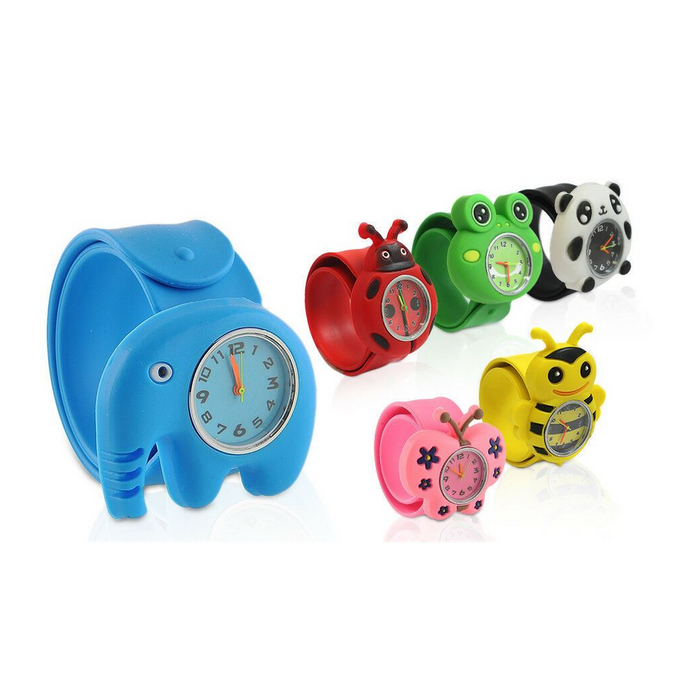 Kids Slap Watch Silicone 3D Animal Cartoon - Waterproof Quartz - Great Gift