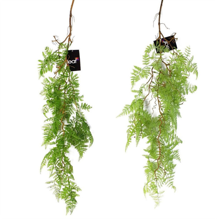 Premium Quality 100cm Artificial Hanging Maidenhair Fern - Dark Green