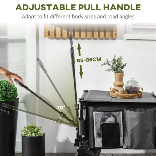 Garden Cart for camping, fishing, exercise, shopping, gardening Dark Grey 108L x 55W x 93H cm