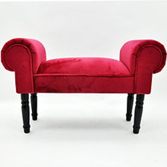 Premium Red Velvet Window Seat - Versatile, Elegant & Space-saving - High Quality - Best Seller!