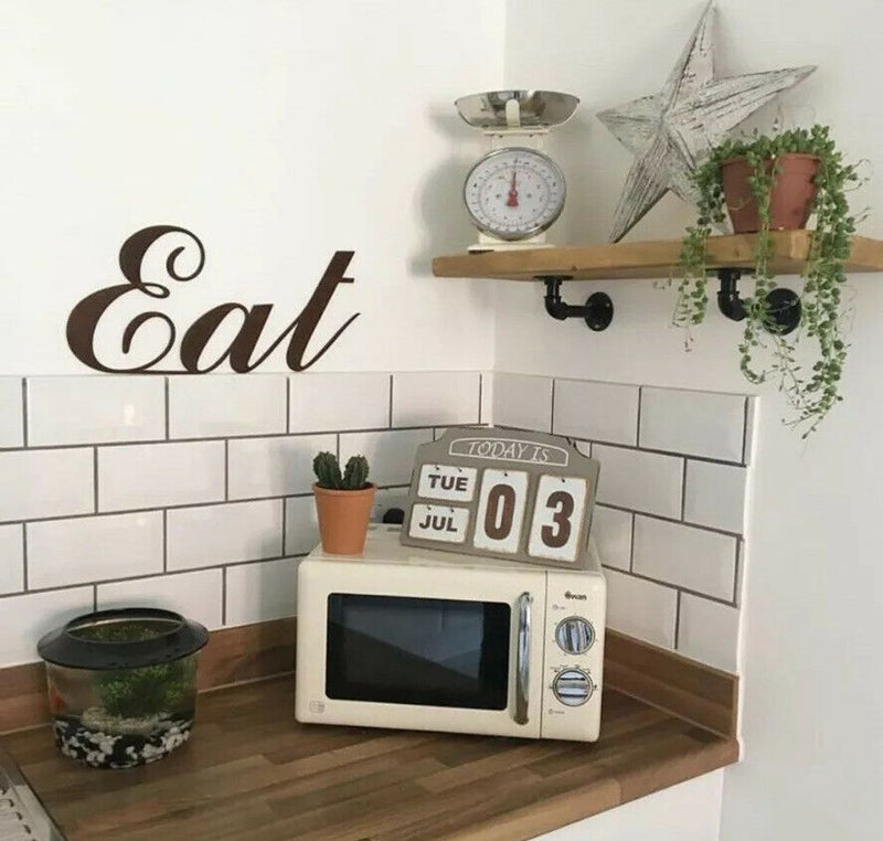 Rustic Word Kitchen Sign - Vintage Decor for Home, Office, Shop, Pub, Cafe or Bar