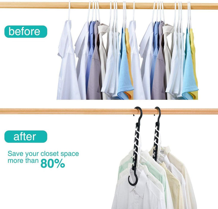 Space-Saving Magic Clothes Hangers - 10 Pack Organizer for Tidy Wardrobes