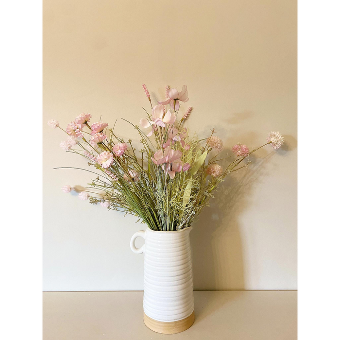 Premium Pink Faux Wildflower Stem - Realistic, Everlasting, High-Quality