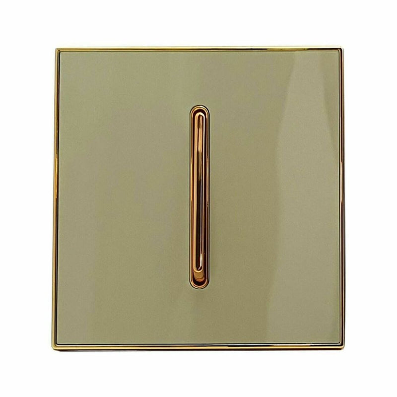 LEDSone Industrial Vintage Gold Wall Light Switch - High Quality, Screwless Design