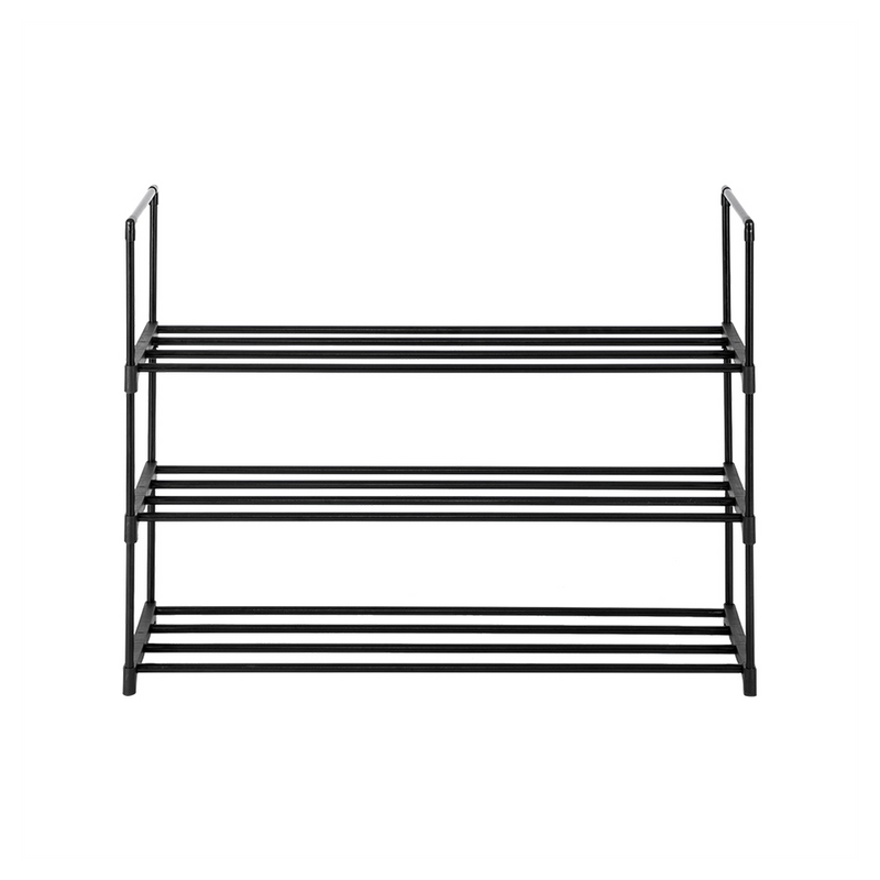 3 Tiers Shoe Rack Shoe Tower Shelf Storage Organizer For Bedroom, Entryway, Hallway, and Closet Black Color