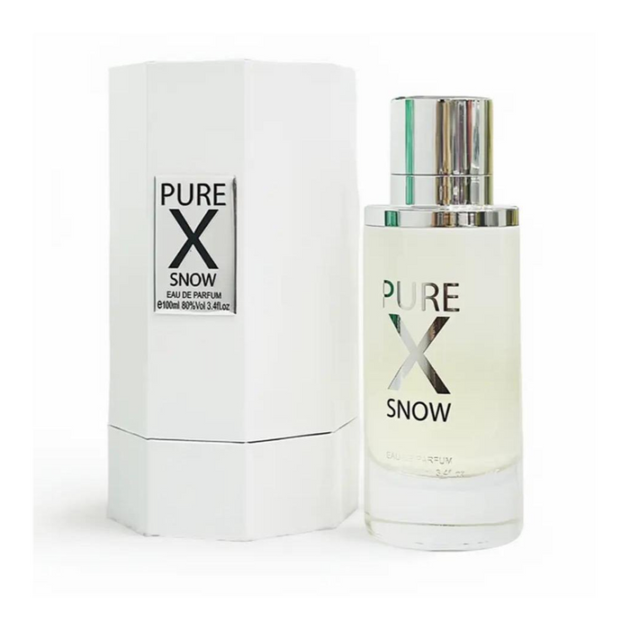 Pure X Snow Eau De Parfum Spray 100ml - Unisex Perfume with Grapefruit Notes