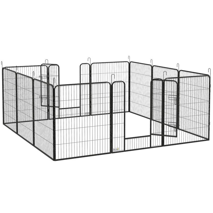 Durable 12-Panel Puppy Play Pen for Indoor/Outdoor Pet Exercise, High-Quality