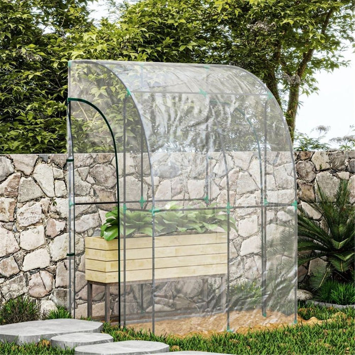 Walk-In Lean to Wall Tunnel Greenhouse