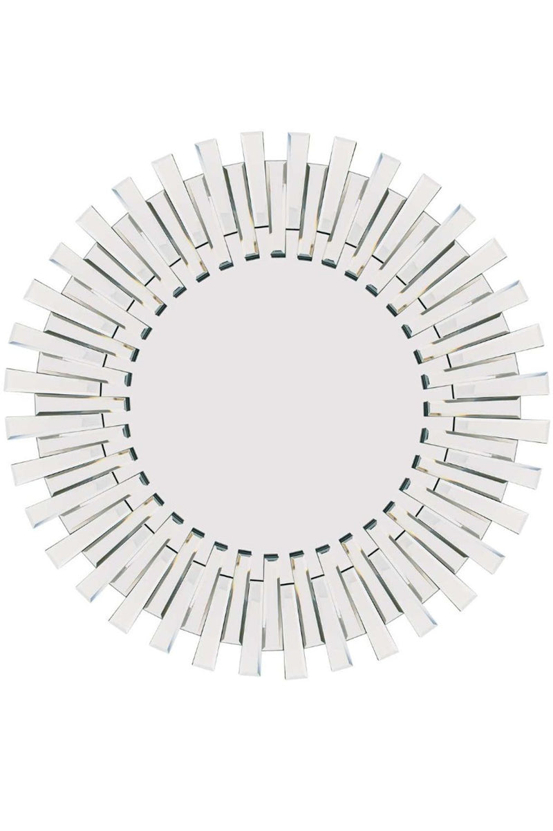 Starburst All Glass Stylised Round Mirror