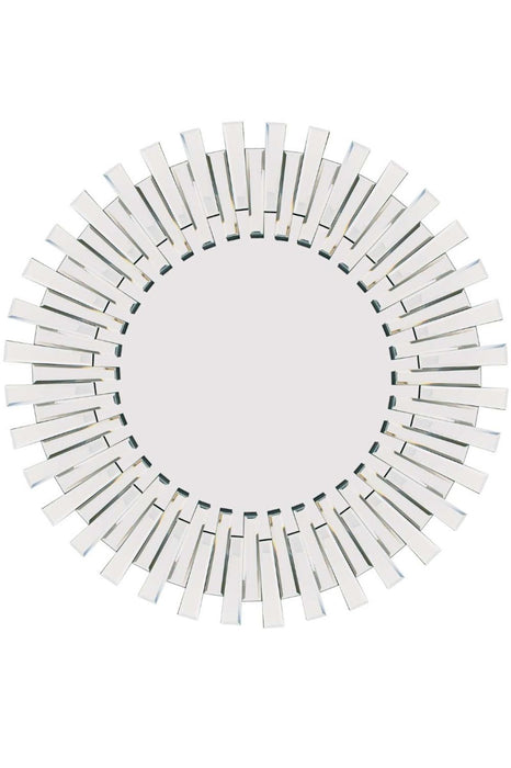 Starburst All Glass Stylised Round Mirror